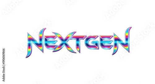 Vibrant NextGen logo with rainbow colors and futuristic design