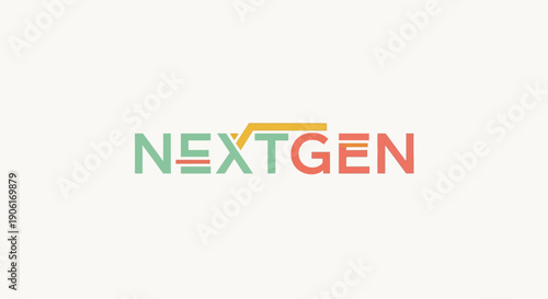 Next generation logo with modern colorful design