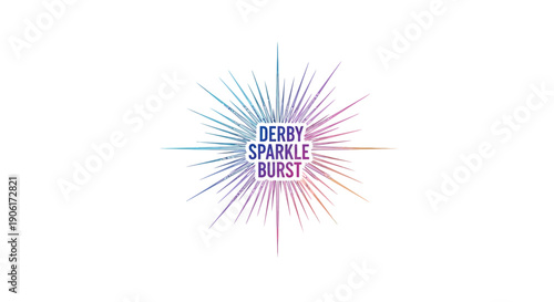 Vibrant Derby Sparkle Burst Graphic Design with Energetic Radial Lines and Gradient Colors