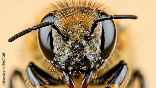 Macro Bee Head and Antenna Movement