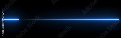 Abstract blue light laser beam line moving