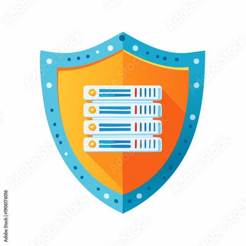 Shielded server rack symbolizing data security and protection