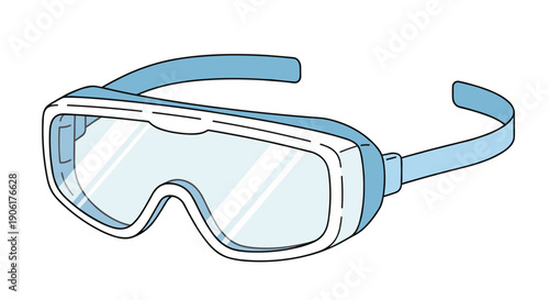 Diving Mask with Clear Lens and Strap.