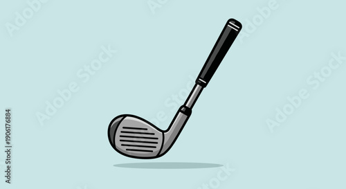 Golf Club Head and Handle Illustration.