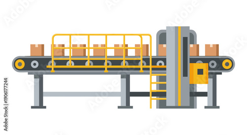 Industrial Machine with Conveyor Belt System 2.