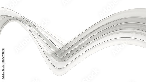 Abstract gray and blue curved wave lines background modern design
