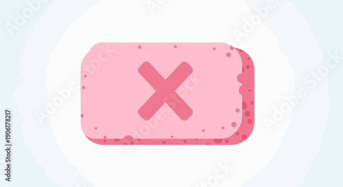Pink Band Aid with Cross Symbol.