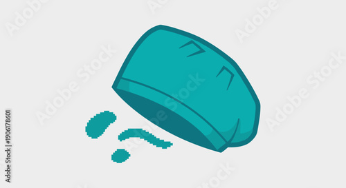 Teal Cosmetic Makeup Sponge with Droplets.