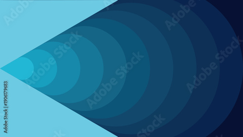 Modern blue wave design with geometric shapes and gradient. For wallpaper, poster, background, vector template, 