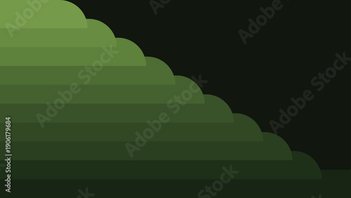 Vibrant green gradient pyramid chart for business growth and strategy. For wallpaper, poster, background, vector template, 