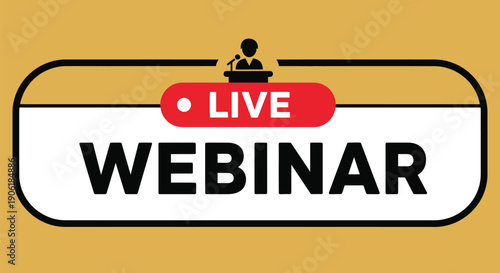 Professional speaker presenting live webinar to engaged audience