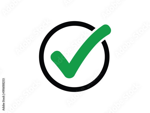Green checkmark in circle symbolizing approval and confirmation
