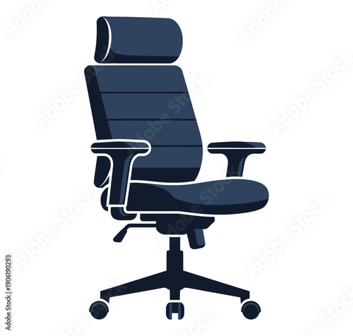 Modern office chair with adjustable armrests and ergonomic design