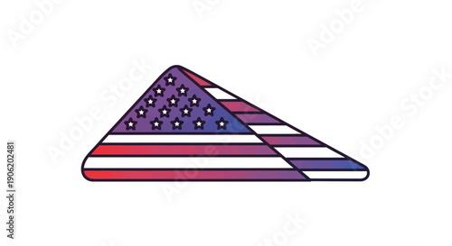 Modern Abstract Gradient American Flag Design Element Symbolizing Patriotism