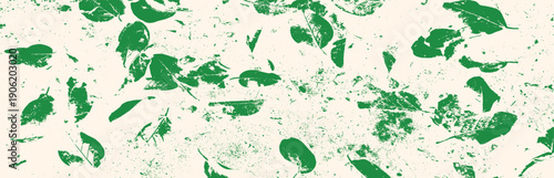 leaves pattern with grunge style texture green leaf veins 