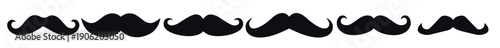 moustache icons set vector design