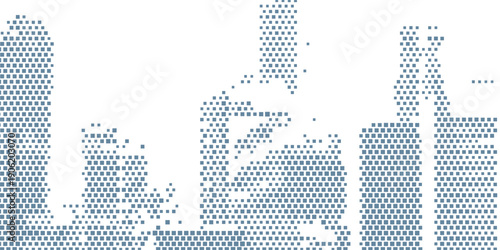 City buildings abstract background. Smart city, urban concept, real estate, organization office, future cityscape, skyline panorama, skyscraper architecture, building construction tech concept. Eps10