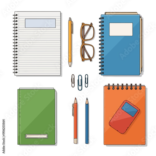 School Notebook and Stationery Supplies Set