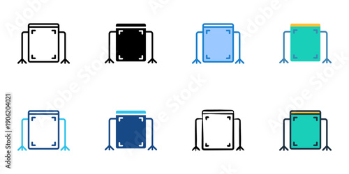 Chroma keying icons set multiple style collection. Editable stroke 
