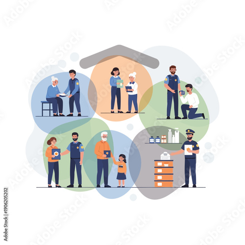 Community support and social assistance programs.