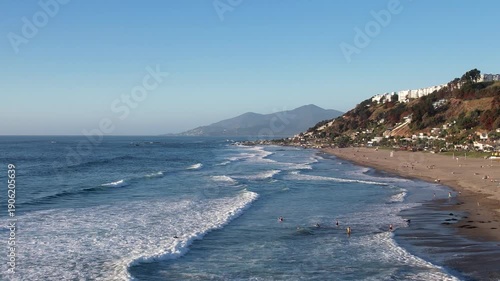 Maitencillo Chile Beach Swell Drone 4K