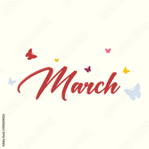 March vector illustration. it is suitable for card, banner, or poster