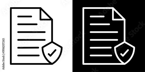 Policy icon representing legal document, terms and conditions, privacy policy, compliance agreement, and business interface.