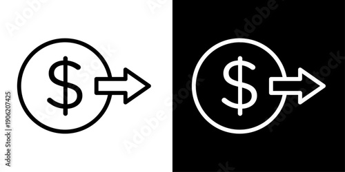 Send money icon representing digital payment transfer, online transactions, mobile banking, fintech apps, and financial UI.