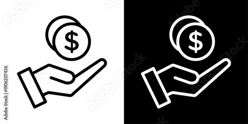 Savings icon representing money saving, financial security, personal finance, budget planning, and finance app interface.