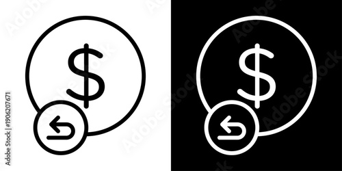 Cashback icon representing money return, refund reward, savings offer, financial benefit, and digital payment app interface.