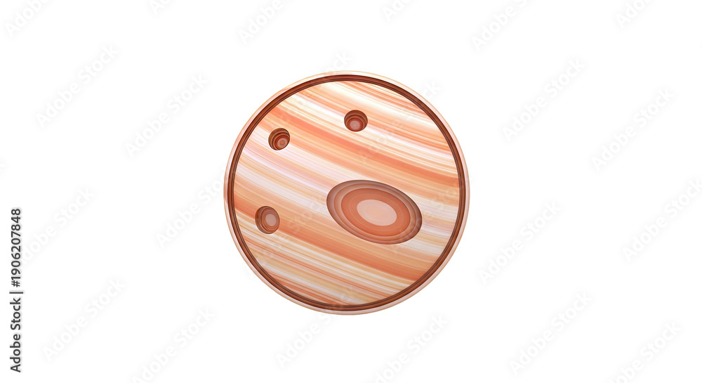 Obraz premium Layered Paper Jupiter Icon