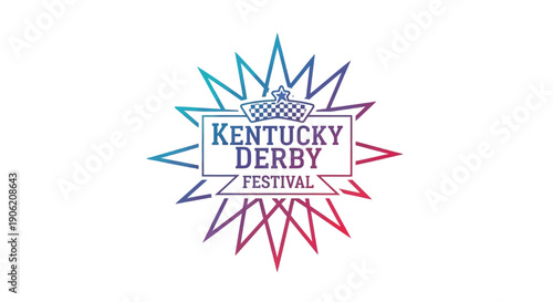 Vibrant Kentucky Derby Festival Logo Design Embodying Celebration and Event Spirit