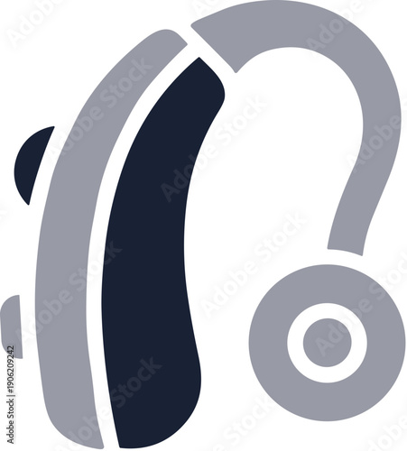 Flat Simple Hearing Aid Equipment Healthcare Accessibility Medical Device Icon