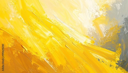 Bright Yellow Brush Stroke Background