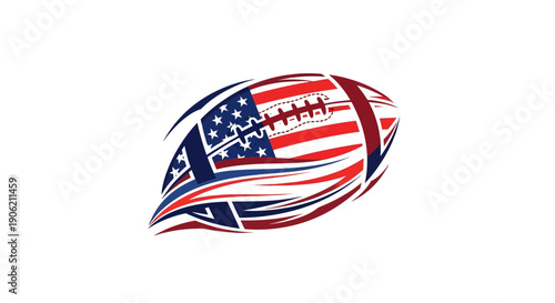 Exciting Rugby Action, American Football, Sports Event, USA, Graphic Design, Vibrant Colors, Dynamic Style