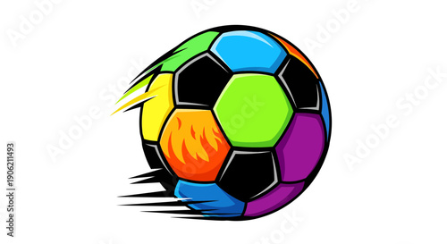 Exciting Sports Action Illustration for Youthful Enthusiasm and Energy