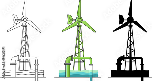 Wind turbine powered water pump for sustainable farm irrigation