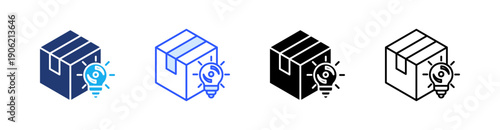 Product Innovation Multiple Style Icon Set Vector 