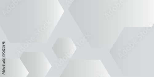 White background abstract art vector illustration with hexagon shape