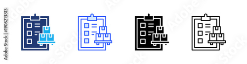Inventory Multiple Style Icon Set Vector 