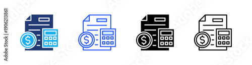 Finance Multiple Style Icon Set Vector 