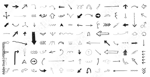 Hand-Drawn Vector Arrow Doodles