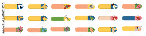 cute insect animal label nametag