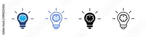 Innovation Multiple Style Icon Set Vector 