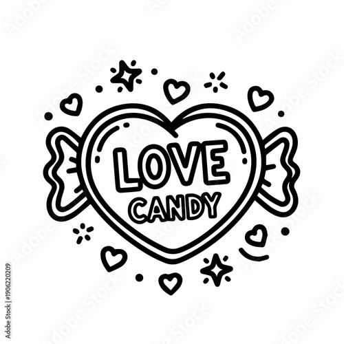Love Candy Sweet Valentine Graphic
