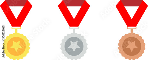 Gold Silver Bronze Badges