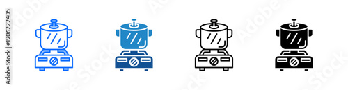 Stove Multiple Style Icon Set 