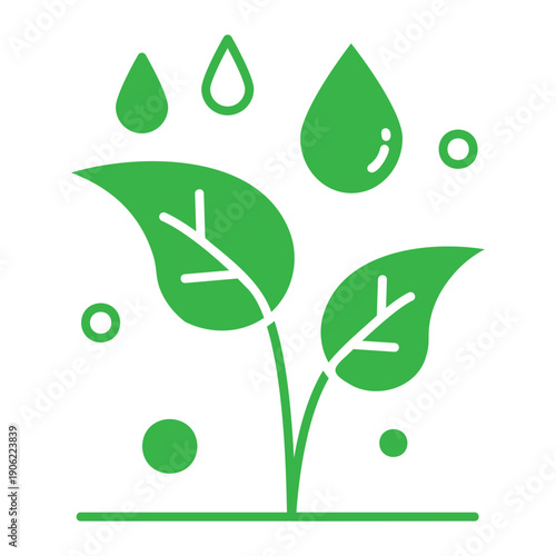 water and plant icon