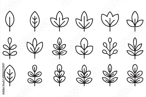 Green energy and organic lifestyle icon set