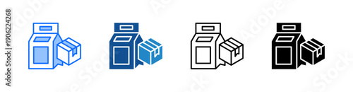 Package Multiple Style Icon Set 